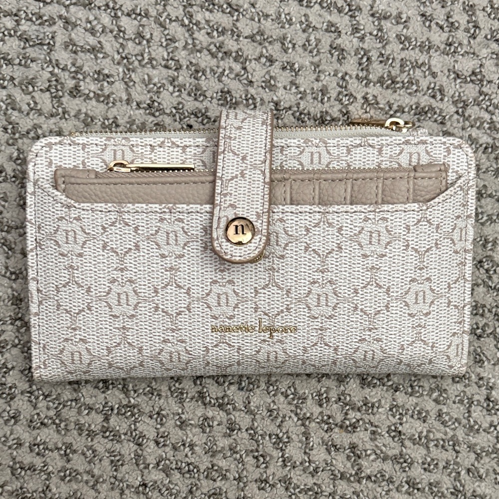 Beige Monogrammed Wallet